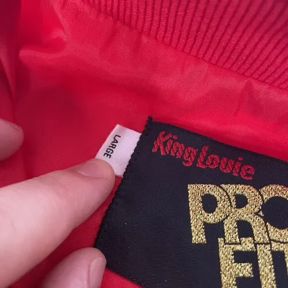 Vintage Firestone Full Zip Windbreaker Jacket, Large, Red, King Louie Pro Fit - Picture 4 of 9